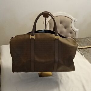 Elegant Brown Leather Men's Bag